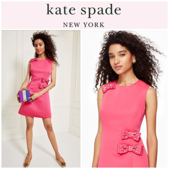 kate spade Dresses & Skirts - Kate Spade embellished bow A-Line dress 0